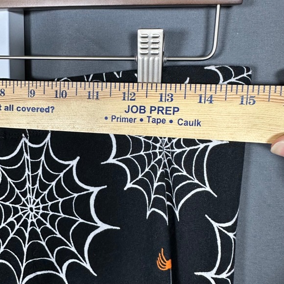 Joe Boxer Spider Cob Web Print Black Soft Leggings XL Halloween Spooky - Picture 5 of 7